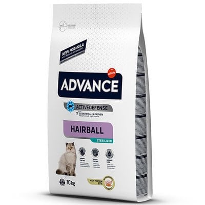 Advance Sterilised Hairball Kısırlaştırılmış Kedi Maması 10 Kg