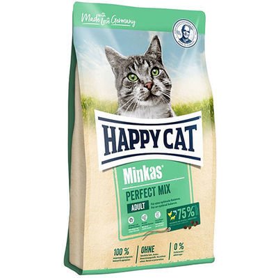 Happy Cat Minkas Perfect Mix Tavuk Kuzulu Kedi Maması 3 + 1 Kg (Toplam 4 Kg)