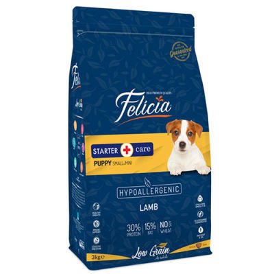 Felicia Puppy Düşük Tahıllı Küçük Irk Kuzu Etli Yavru Köpek Maması 3 Kg