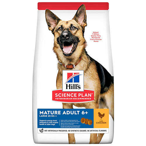 Hills Mature 6+ Tavuklu Büyük Irk Yaşlı Köpek Maması 14 Kg