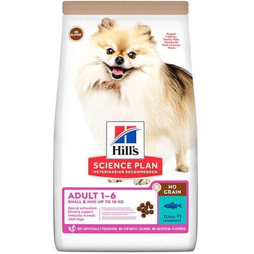 Hills No Grain Ton Balıklı Mini ve Küçük Irk Tahılsız Köpek Maması 1,5 Kg