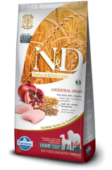 ND Düşük Tahıllı Tavuk Narlı Light İri ve Orta Irk Köpek Maması 12 Kg