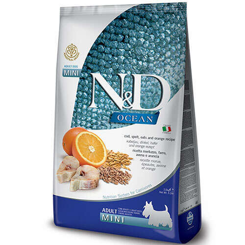 ND Ocean Tahılsız Balkabaklı Morina Balıklı Küçük Irk Köpek Maması 7 Kg