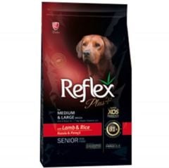 Reflex Plus Senior Orta / Büyük Irk Kuzu Yaşlı Köpek Maması 15 Kg