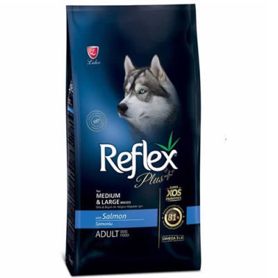 Reflex Plus Somonlu Orta ve Büyük Irk Köpek Maması 3 Kg