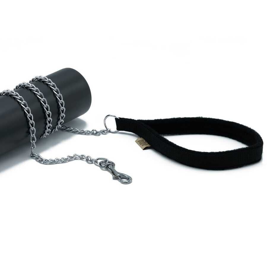 Doggie PGZT40M Black Zincirli Gezdirme Kayışı