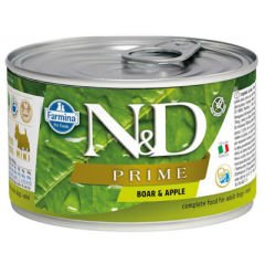 ND 2253 Mini Prime Yaban Domuzu ve Elmalı Köpek Konservesi 140 Gr