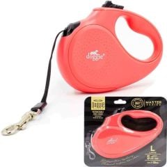 Doggie Otomatik Köpek Tasması Master L 50 kg 5 mt Pembe