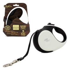 Doggie Otomatik Köpek Tasması Soft S 15 Kg 5M Beyaz