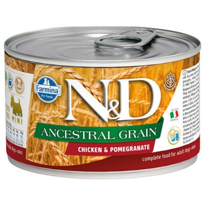 ND 2437 Düşük Tahıl Tavuk Etli ve Narlı Köpek Konservesi 140 Gr
