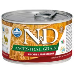 ND 2437 Düşük Tahıl Tavuk Etli ve Narlı Köpek Konservesi 140 Gr