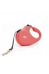 Doggie Otomatik Köpek Tasması Master M 25 kg 5 mt Pembe