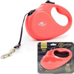 Doggie Otomatik Köpek Tasması Master M 25 kg 5 mt Pembe