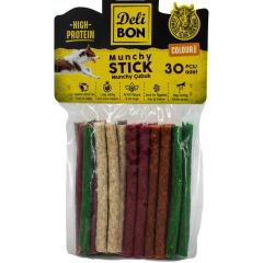 DeliBon Köpek Ödül Kemiği Munchy Çubuk Kalın Mix 30 Ad
