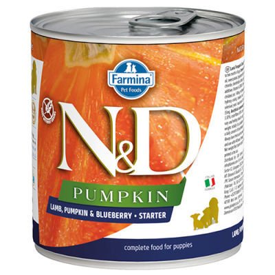 ND 2956 Starter Pumpkin Balkabaklı Kuzu Yaban Mersinli Yavru Köpek Konservesi 285 Gr