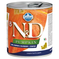 ND 2956 Starter Pumpkin Balkabaklı Kuzu Yaban Mersinli Yavru Köpek Konservesi 285 Gr