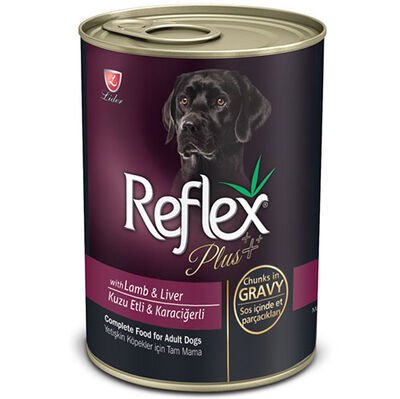 Reflex Plus Gravy Kuzu ve Karaciğerli Parça Etli Köpek Konservesi 400 Gr