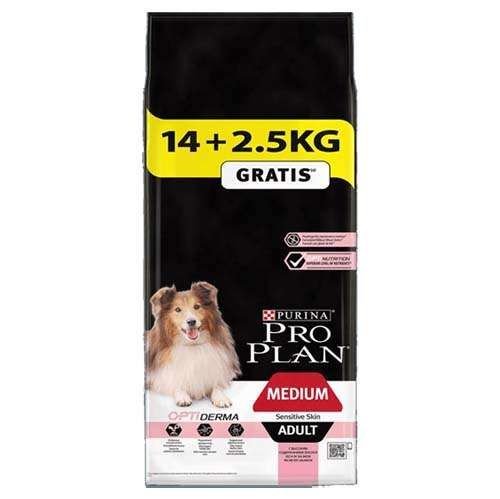 Pro Plan Sensitive Skin Medium Somonlu Yetişkin Köpek Maması 14 + 2.5 kg