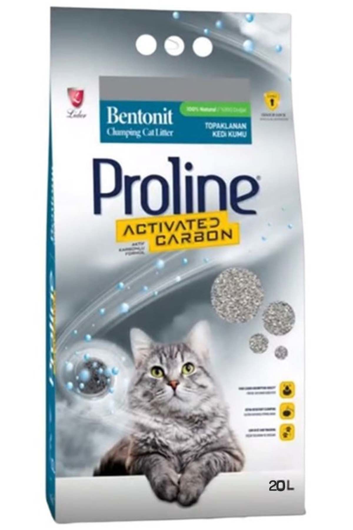 Pro Line Aktif Karbonlu Topaklanan Kedi Kumu  20 Litre