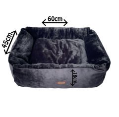 PAWLAND SİYAH TOSCANA PELUŞ YATAK 70x55CM