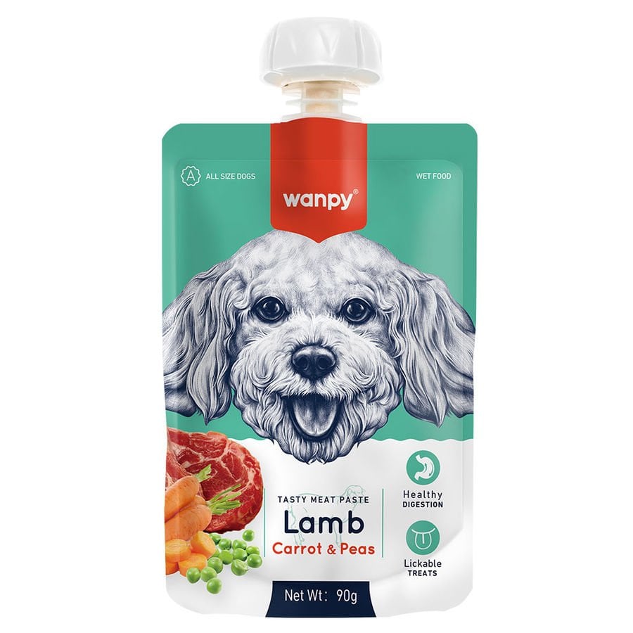 Wanpy Taze Kuzulu&Havuçlu  Köpek Et Ezmesi 90 gr
