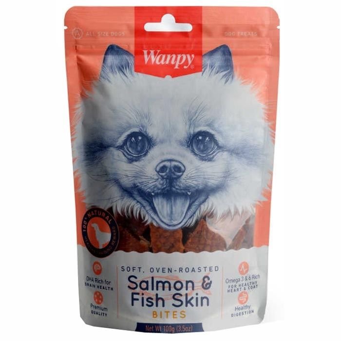 Wanpy Gerçek Somon Dilimleri 100 gr  Köpek Ödülü