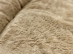 Pawland Tavşan Tüyü Peluş Orta ve Büyük Irk Köpek Yatağı Açık Kahve 90x80 cm