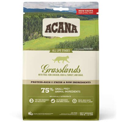 Acana Grasslands Ördek ve Bıldırcın Tahılsız Kedi Maması 340 Gr