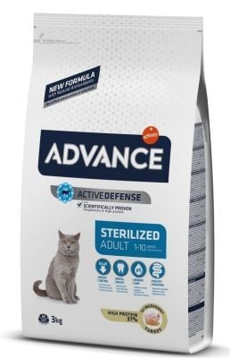 Advance Sterilized Kısırlaştırılmış Hindili Kedi Maması 3 Kg