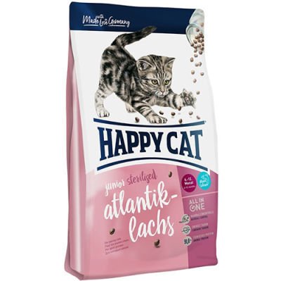 Happy Cat Junior Sterilised Somon Kısırlaştırılmış Yavru Kedi Maması 3 + 1 Kg
