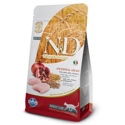 ND Düşük Tahıllı Tavuk Nar Kedi Maması 5 Kg