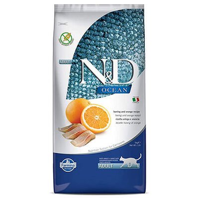 ND Ocean Tahılsız Ringa Balık ve Portakal Kedi Maması 10 Kg
