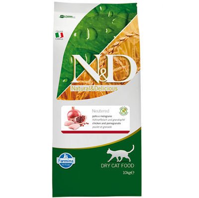 ND Tahılsız Tavuk Nar Kısırlaştırılmış Kedi Maması 10 Kg