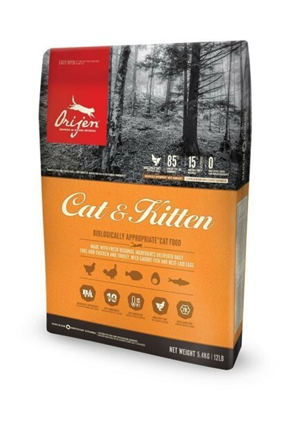 Orijen Cat & Kitten Tahılsız Yavru ve Yetişkin Kedi Maması 1,8 Kg