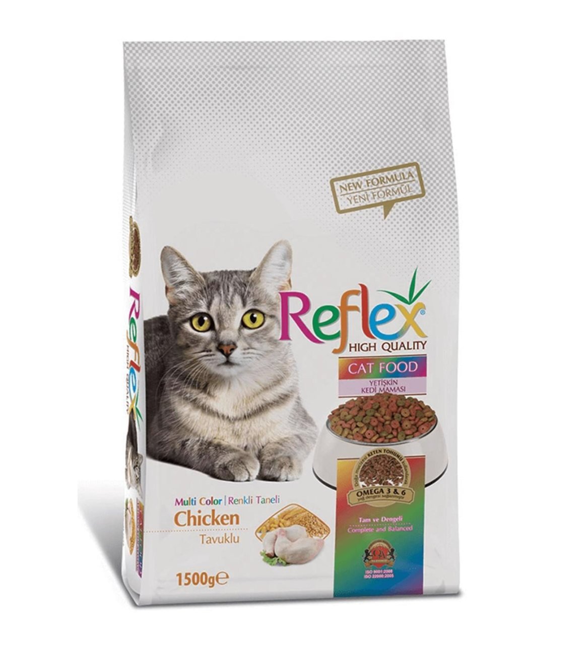 Reflex Renkli Taneli Tavuk Etli Kedi Maması 1,5 Kg