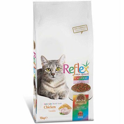 Reflex Renkli Taneli Tavuk Etli Kedi Maması 15 Kg