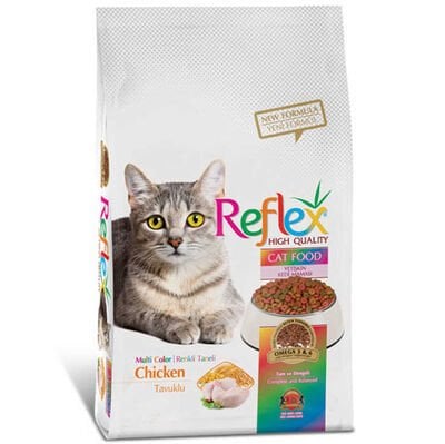 Reflex Premium Yetişkin Kedi Maması Renkli Taneli 15 Kg