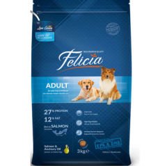 Felicia Düşük Tahıllı Somonlu Yetişkin Köpek Maması 3 Kg