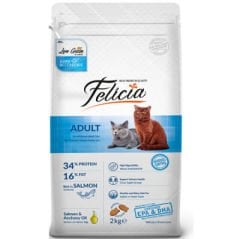 Felicia Düşük Tahıllı Somonlu Yetişkin Kedi Maması 2 Kg