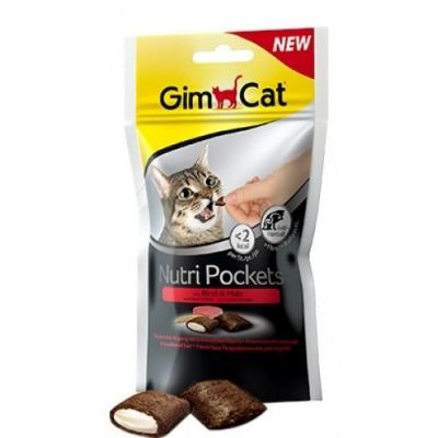 Gimcat Nutripockets Anti - Hairball Kedi Ödülü Biftek Malt 60 Gr