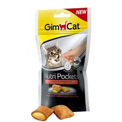 Gimcat Nutripockets Kedi Ödülü Somon Omega 3 & 6, 60 Gr