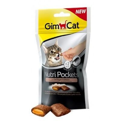 Gimcat Nutripockets Kümes Hayvanı ve Biotin Kedi Ödülü 60 Gr