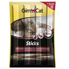 Gimcat Tahılsız Sticks Hindi ve Tavşan Etli Kedi Ödül Çubukları 4 Parça ( 20 Gr )