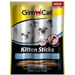 Gimcat Sticks Kitten Hindili Yavru Kalsiyum Kedi Ödül Çubukları 3 Parça ( 9 Gr )