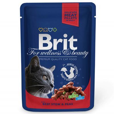 Brit Premium Beef Sığır Eti ve Bezelye Yaş Kedi Maması 100 Gr