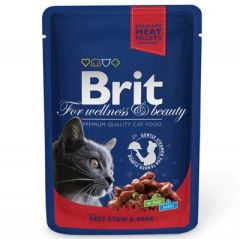 Brit Premium Beef Sığır Eti ve Bezelye Yaş Kedi Maması 100 Gr