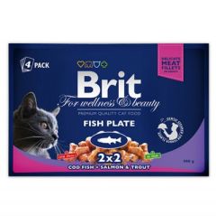 Brit Premium Balık Menüsü Seçenekleri Kedi Yaş Maması 2 x 2 (4 Adet x 100 Gr)