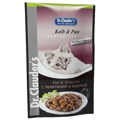 Dr. Clauders Pouch Dana Eti & Hindi Kedi Yaş Maması 100 Gr