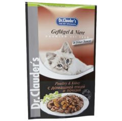 Dr. Clauders Pouch Kümes Hayvanı & Böbrek Kedi Yaş Maması 100 Gr