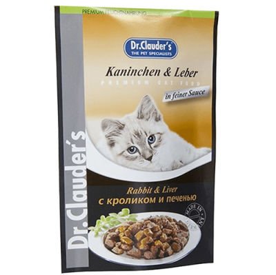 Dr. Clauders Pouch Tavşan & Ciğer Kedi Yaş Maması 100 Gr